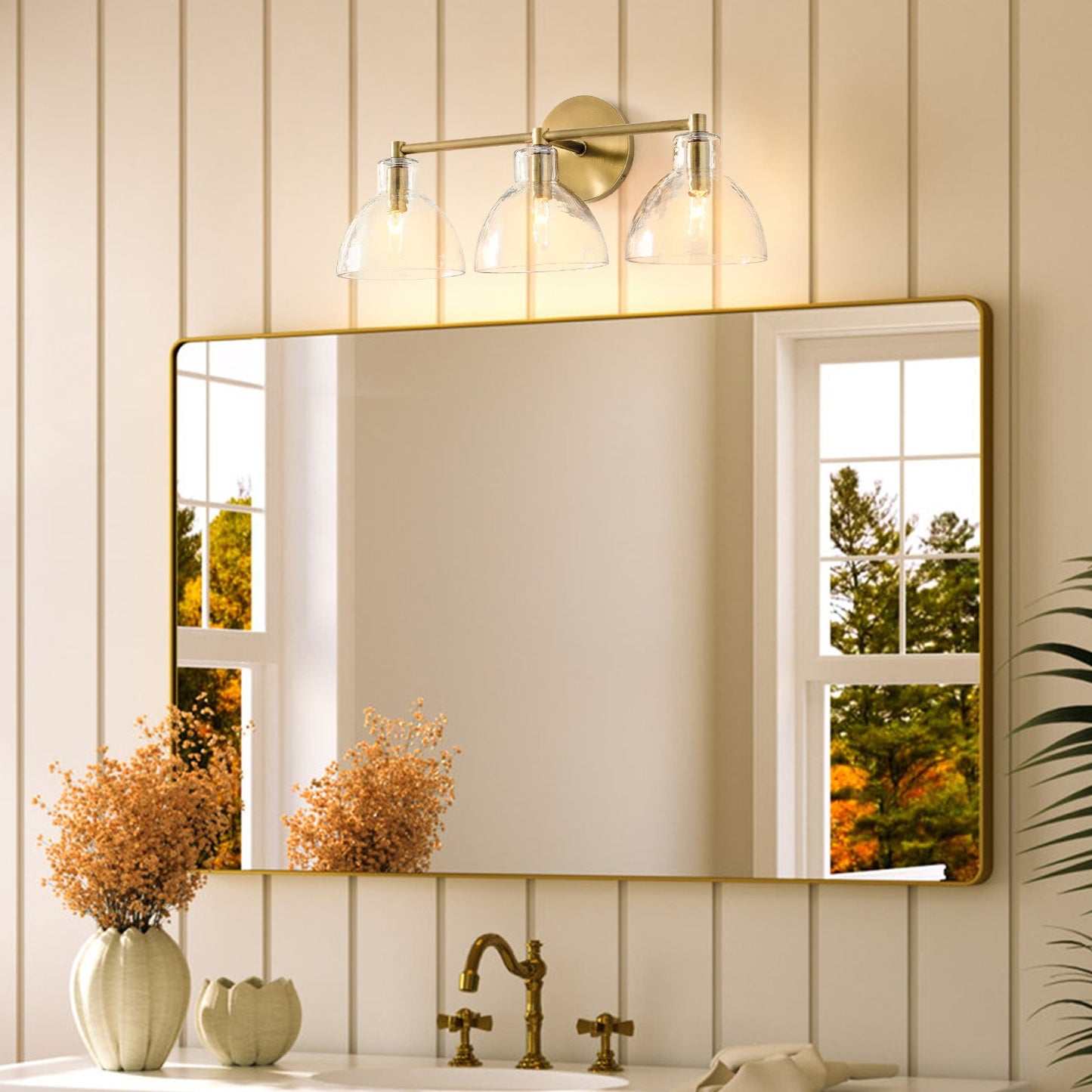 Keen Farmhouse Cooper Recycled Glass Dome Sconce