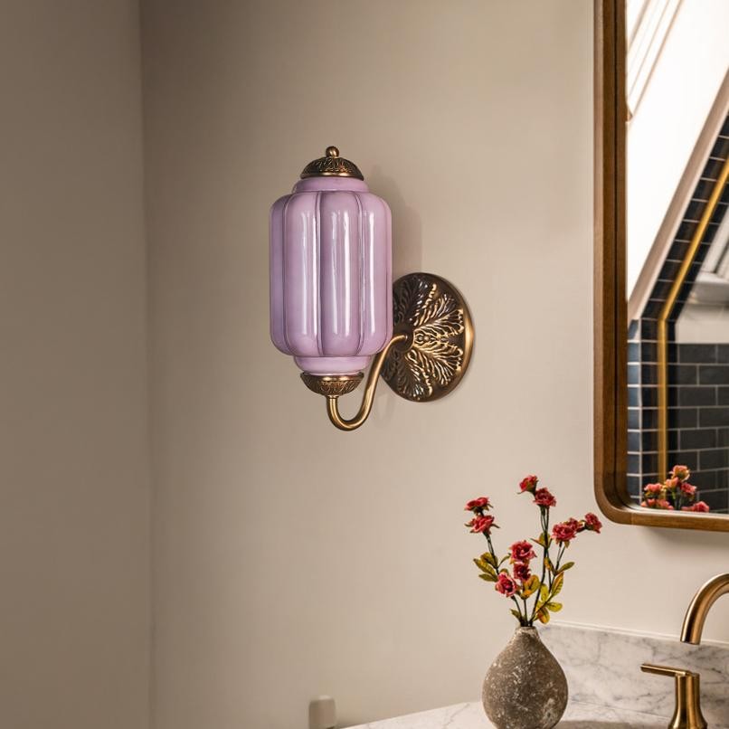 Vintage Elegant Milk Glass Eloise Wall Sconce - Retro Accent Lighting for Bathroom\Bedroom\Hallway