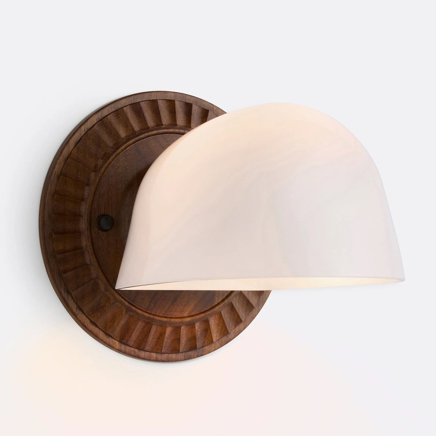 Pyrvyn Mid-Century Modern Milk Glass Shade Wall Sconce