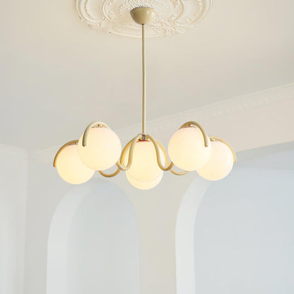 Mian Modern Curve Glass Globe Chandelier