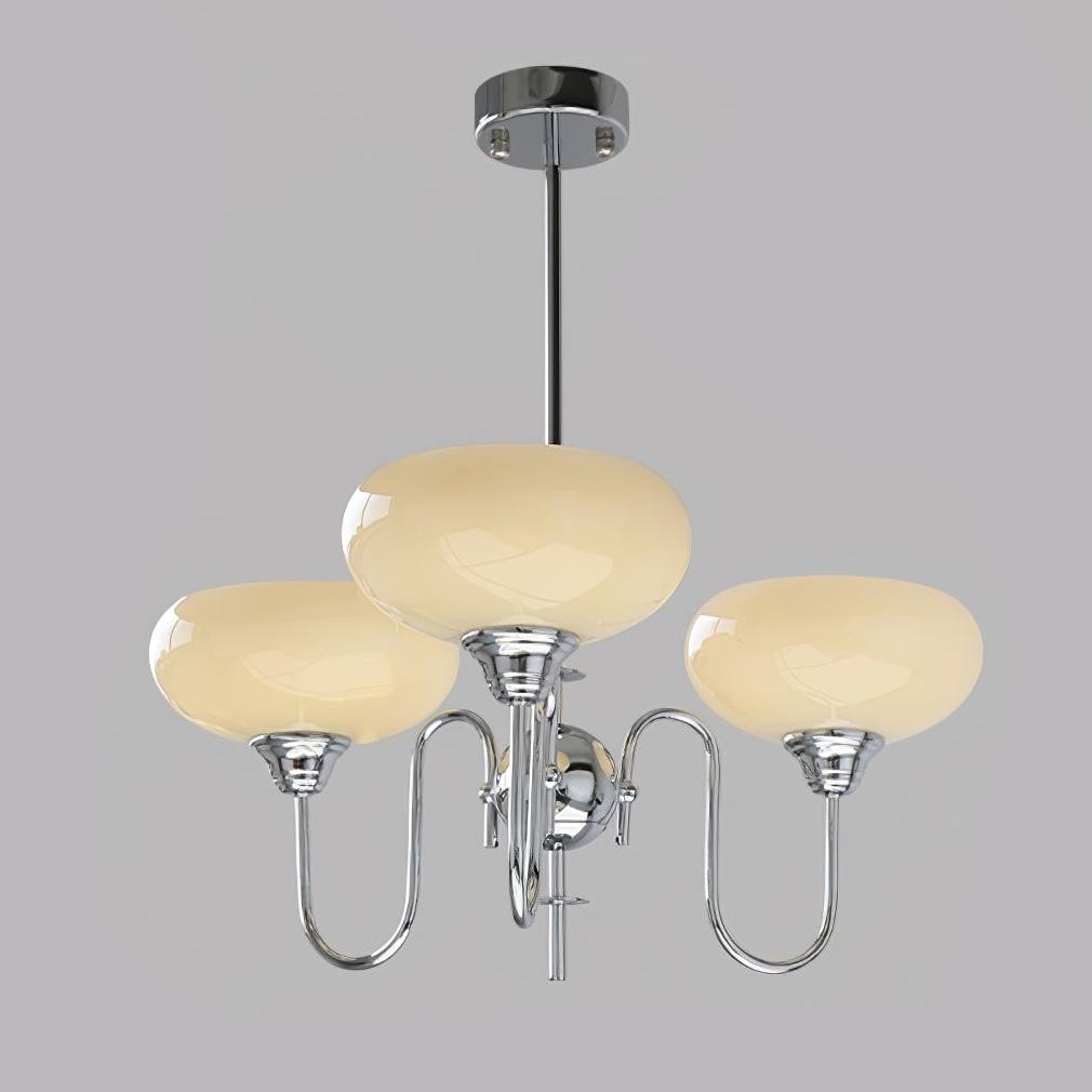 Luna Cream White Bubble Glass Chandelier
