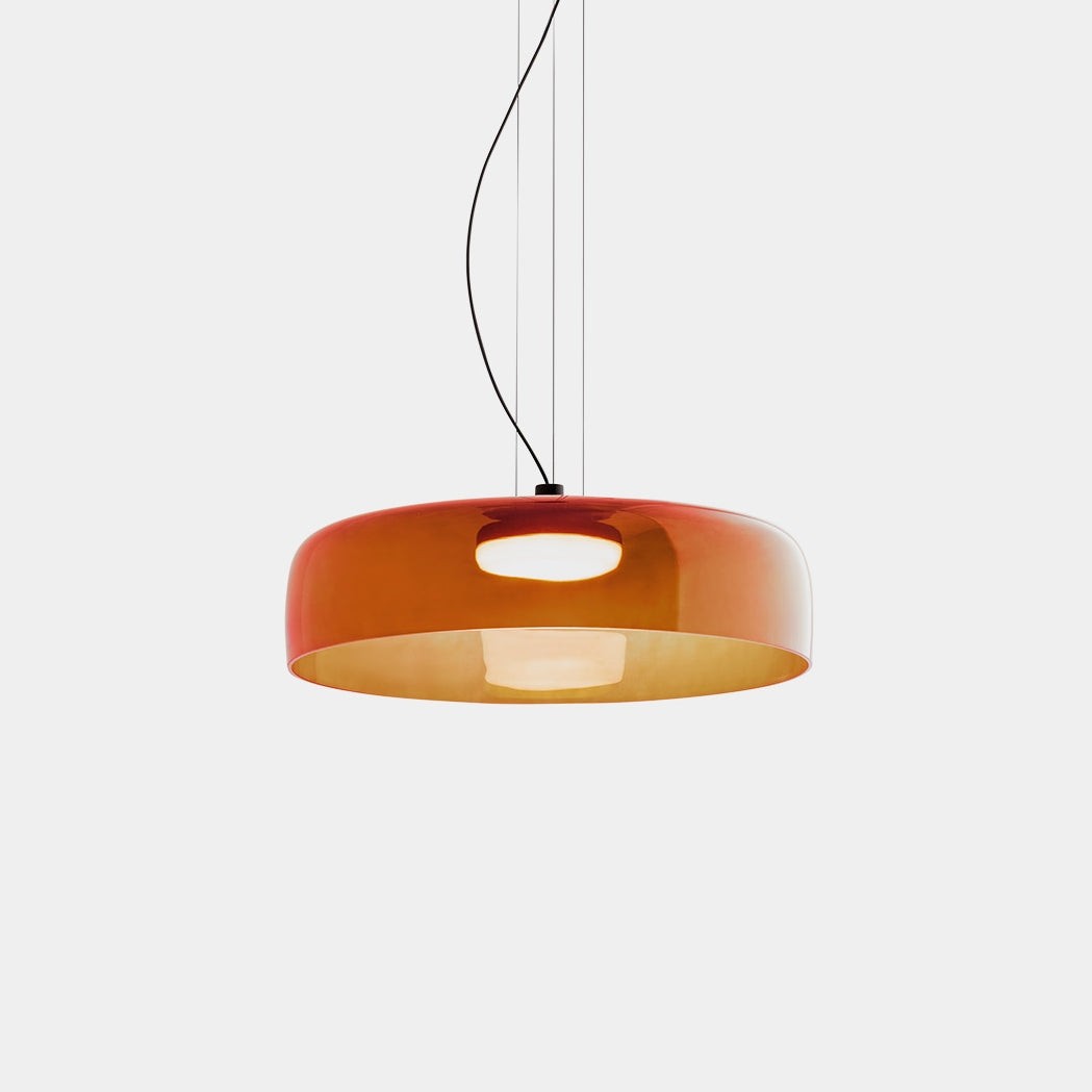 Zaire Bowl Shaped Layer Stained Glass Pendant Light