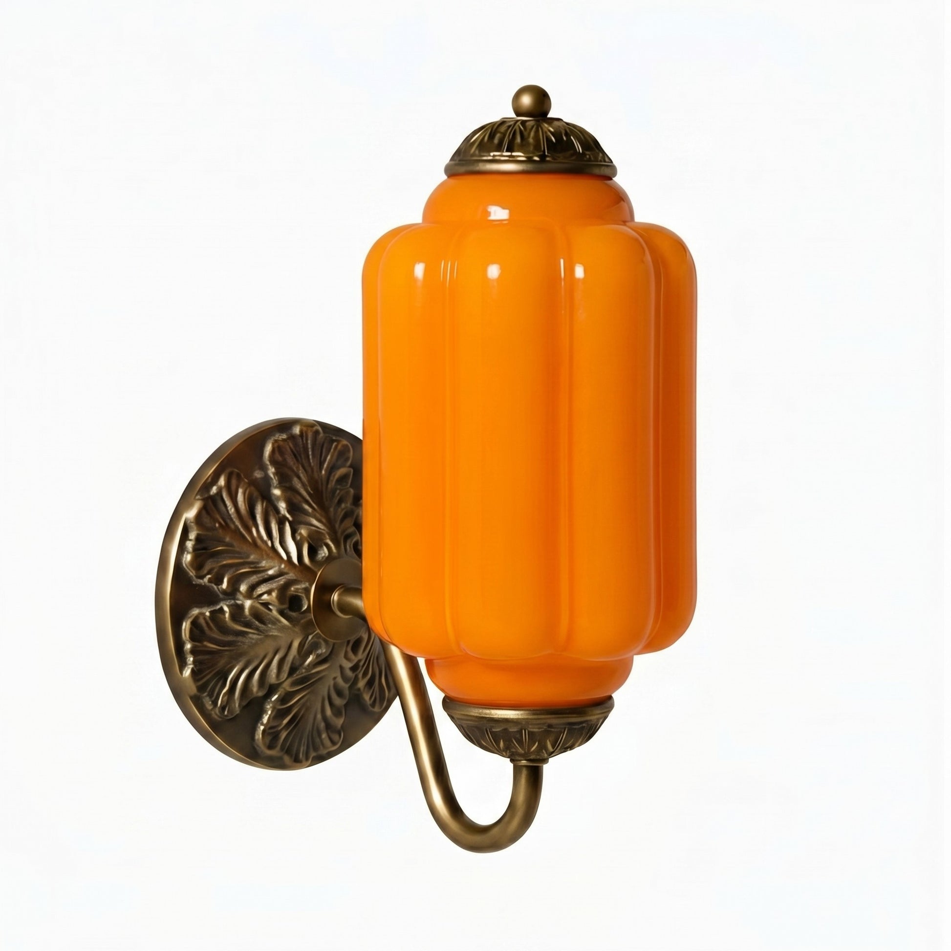 Cyrilith Vintage Milk Glass Oiled Brass Eloise Sconce