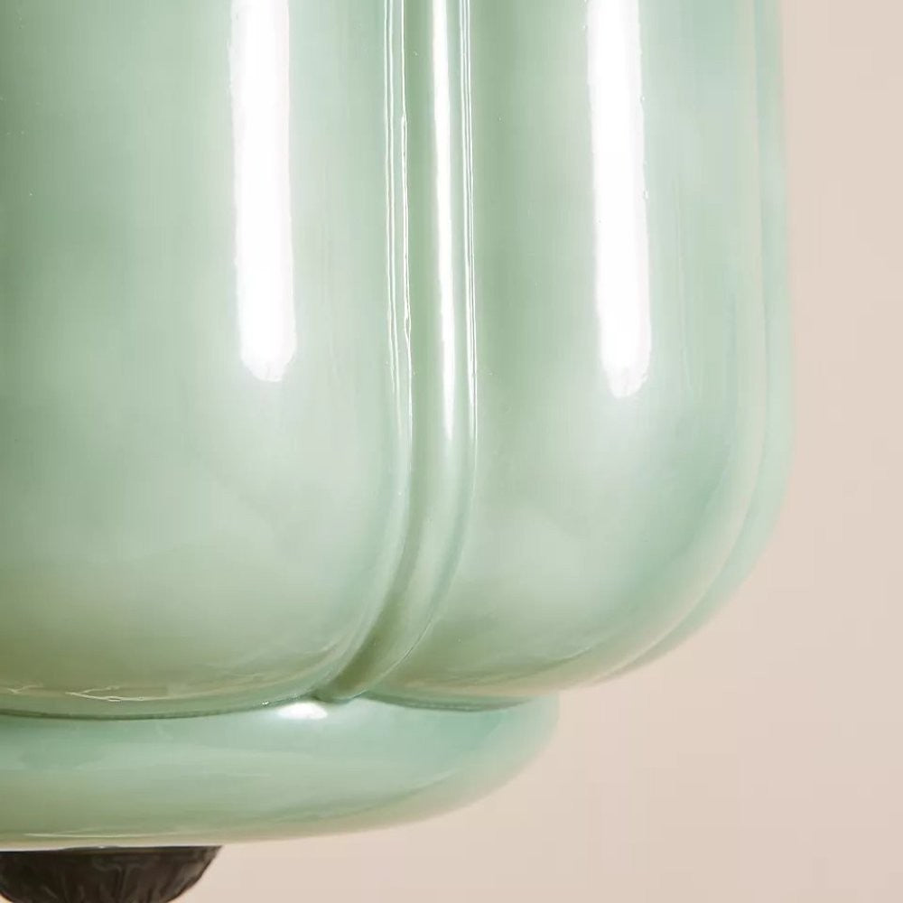 Cyrilith Vintage Milk Glass Oiled Brass Eloise Pendant light