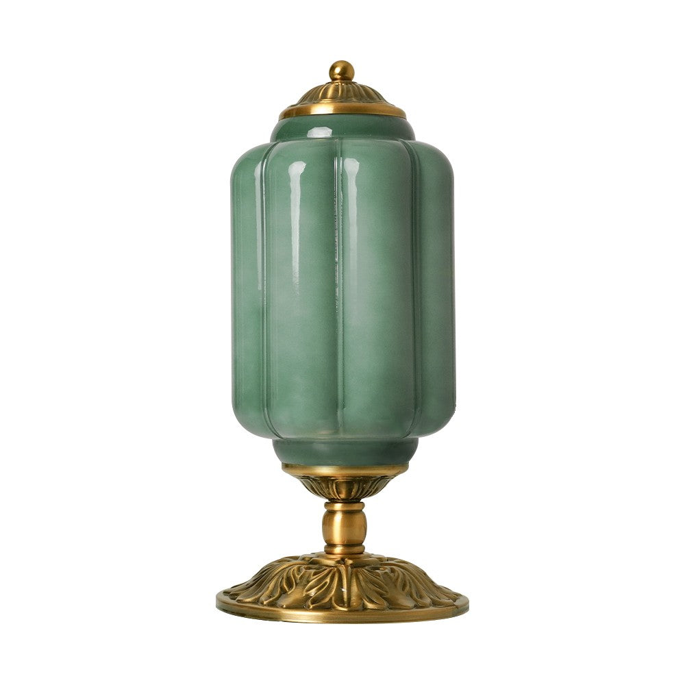 Nexos French Retro Cream Glass Textured Eloise Table Lamp