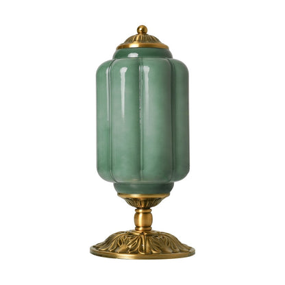 Nexos French Retro Cream Glass Textured Eloise Table Lamp