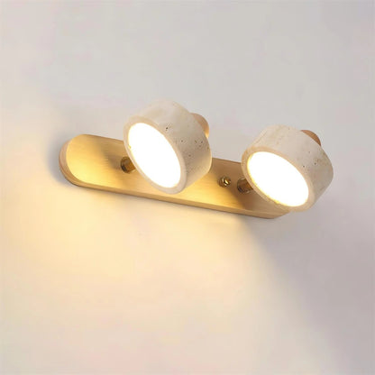 Macdonald Wabi Sabi Natural Travertine Adjustable Heads Wall Lamp