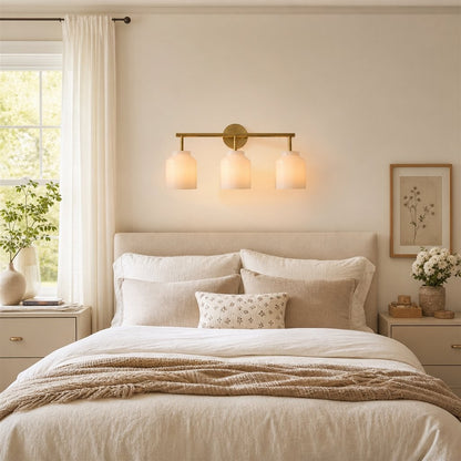 Drilon Modern 3-Light Milk Glass Bathroom Sconce