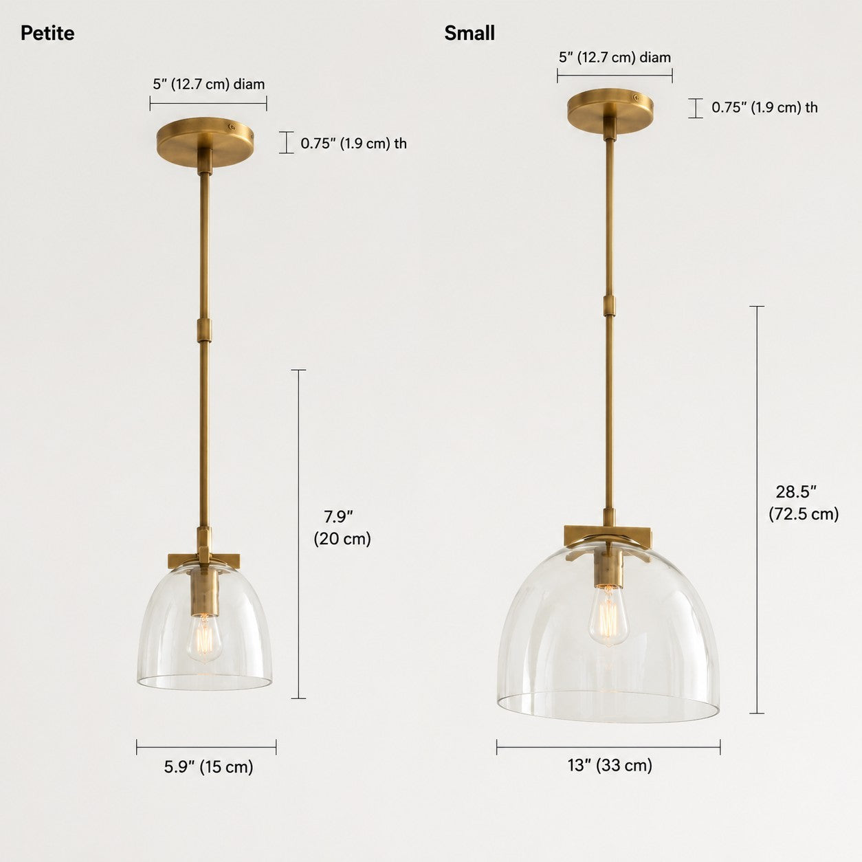 Titus Minimalist Transparent Glass Pendant Light