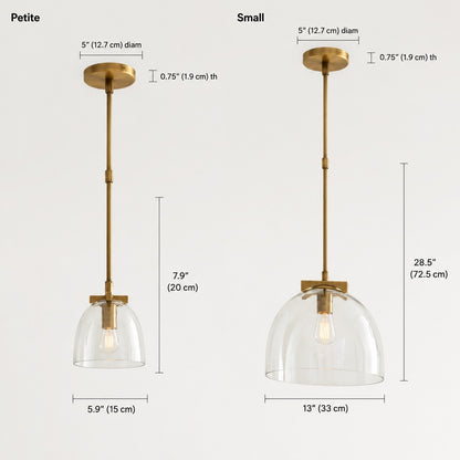 Titus Minimalist Transparent Glass Pendant Light
