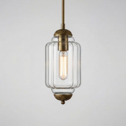 Cyrilith Farmhouse Pumpkin Glass Eloise Pendant Light