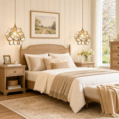 Viviana French Country Glass Petal Pendant Lights