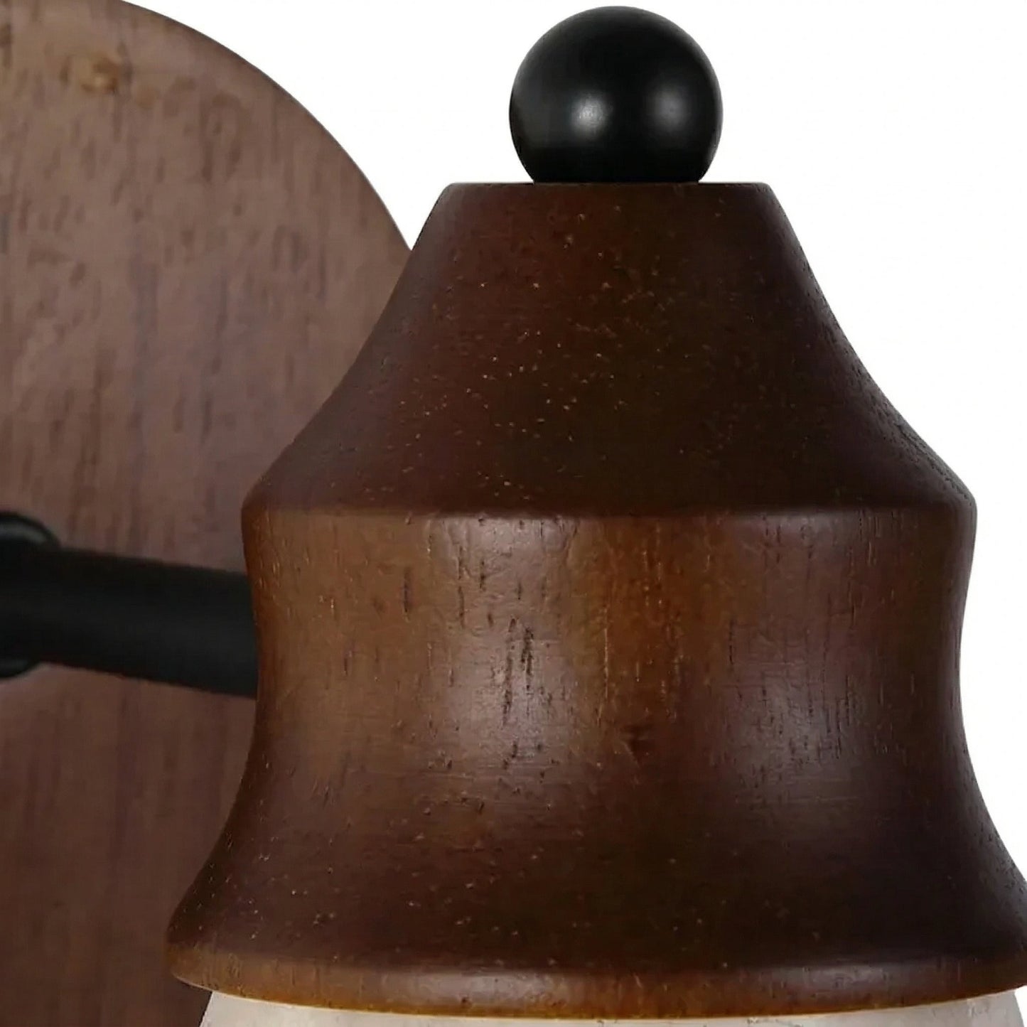 Jericho Wabi-Sabi Travertine Wood Tapered Wall Light