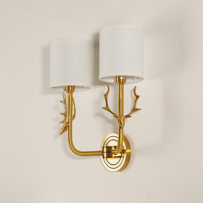 Akshara Farmhouse Brass Deer Head Wall Light