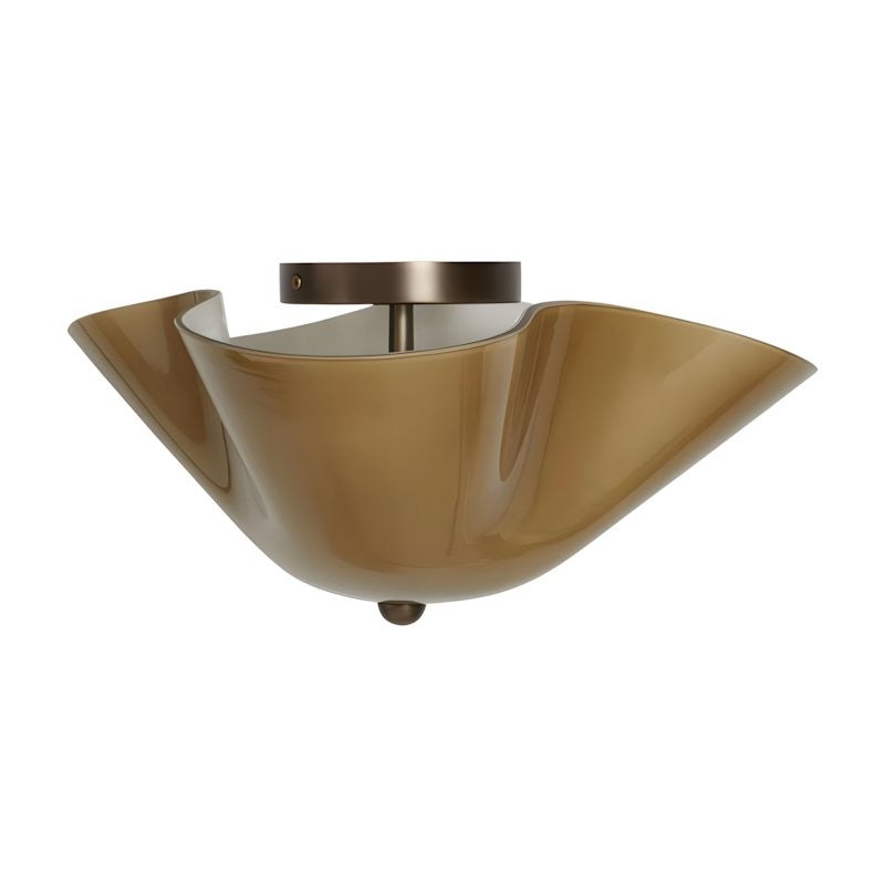 Esmay Modern Wavy Glass Fazzo Flush Mount Ceiling Light