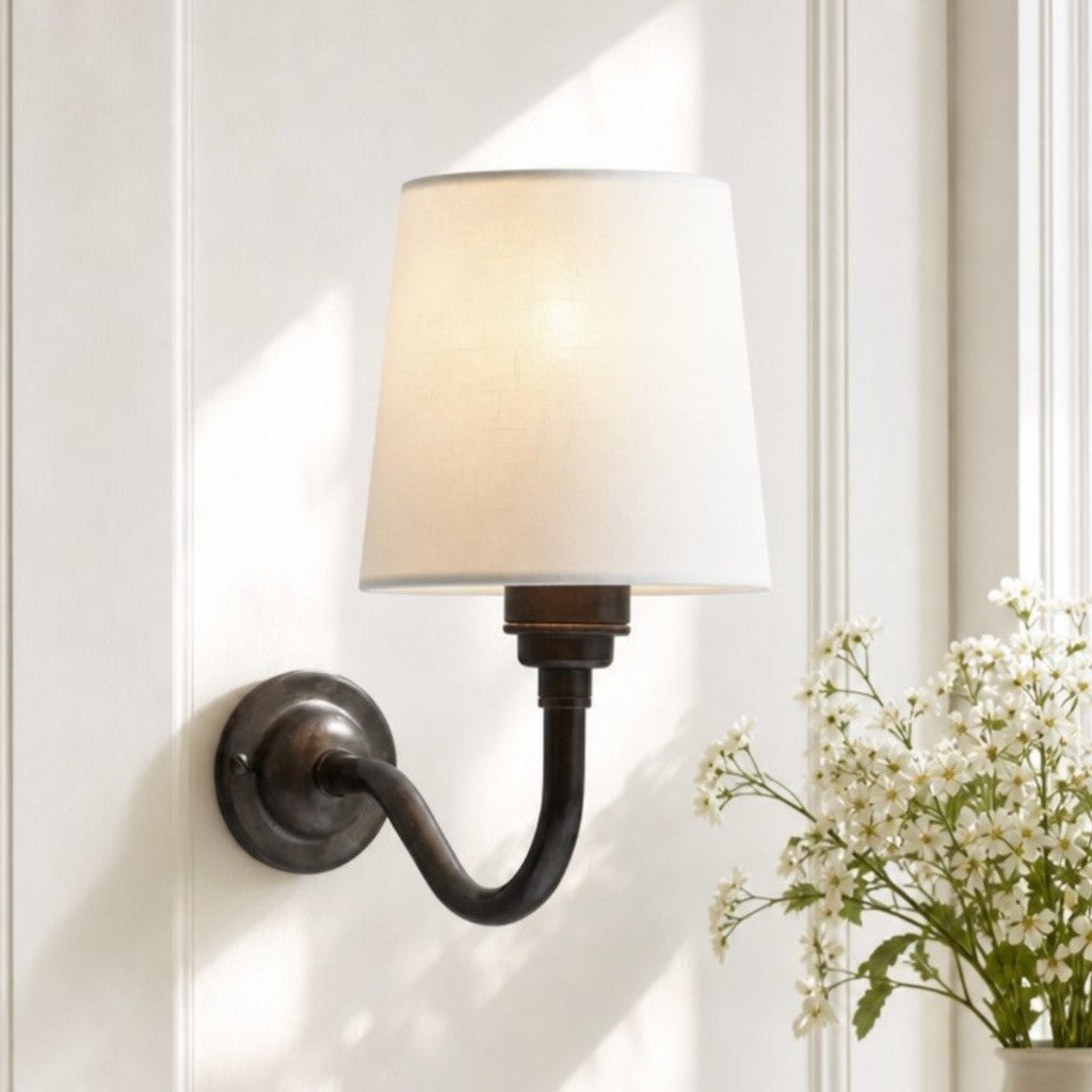 Nyxel Vintage Fabric Small Wall Sconce