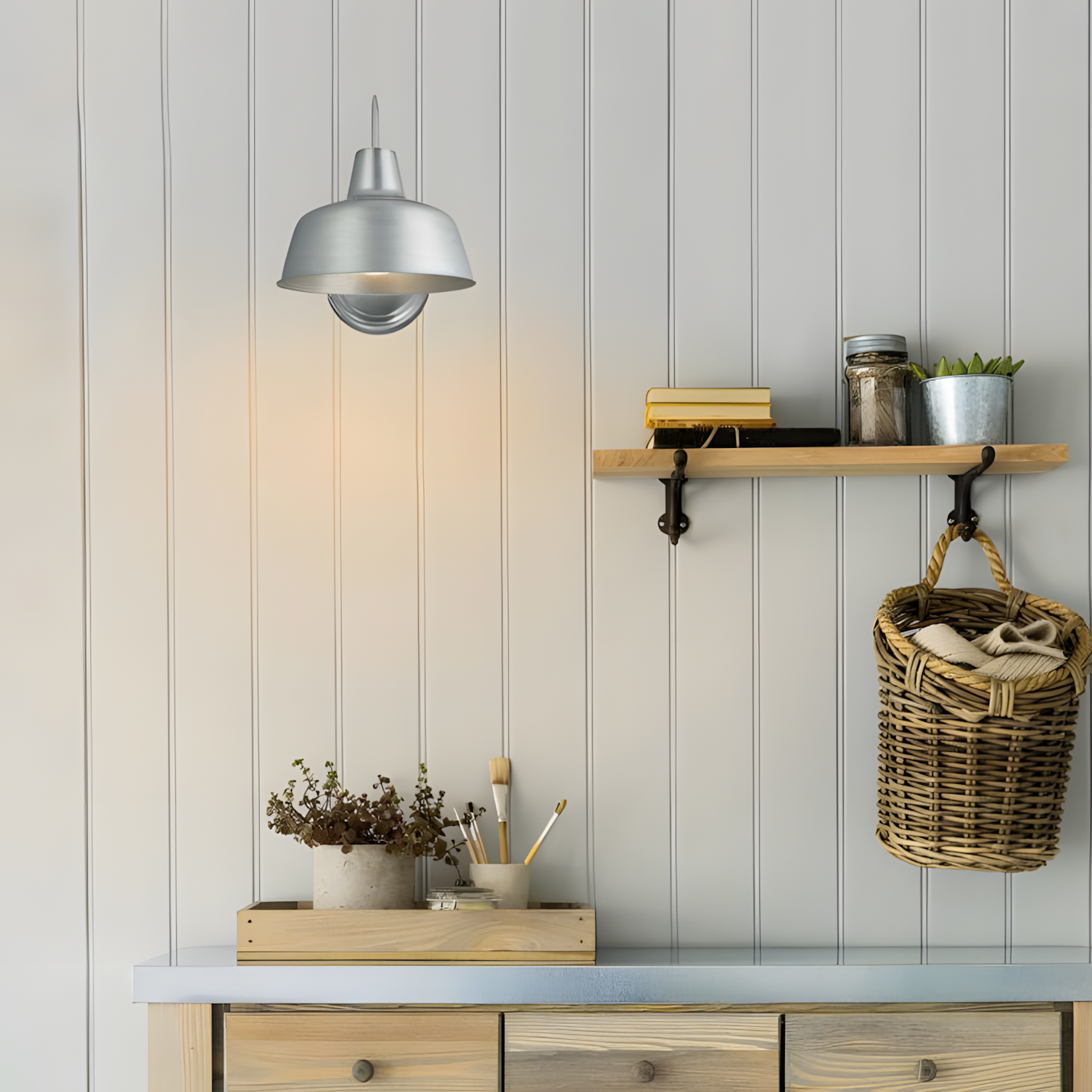 Anders Industrial Metal Dome Wall Sconce