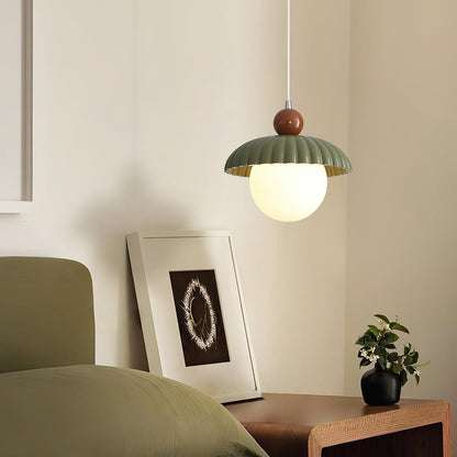 Brynley Cream Style Glass Flower Pendant Light