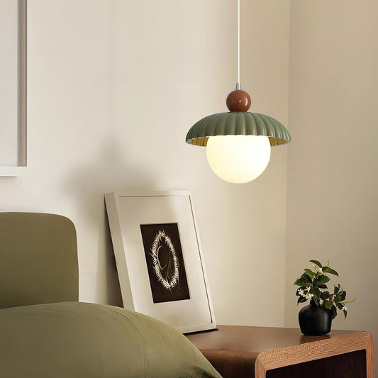 Brynley Cream Style Glass Flower Pendant Light