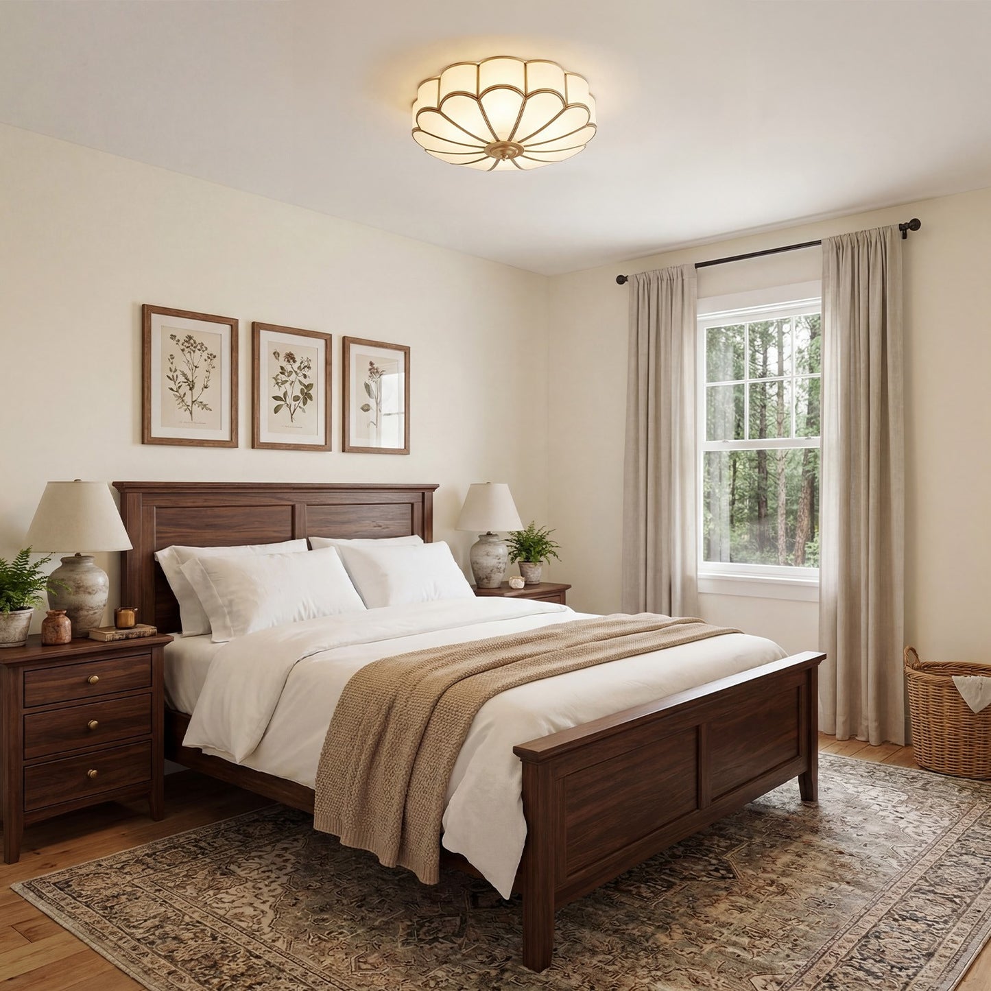 Eldor Gold Flower Shape Glass Recessed Ceiling Light
