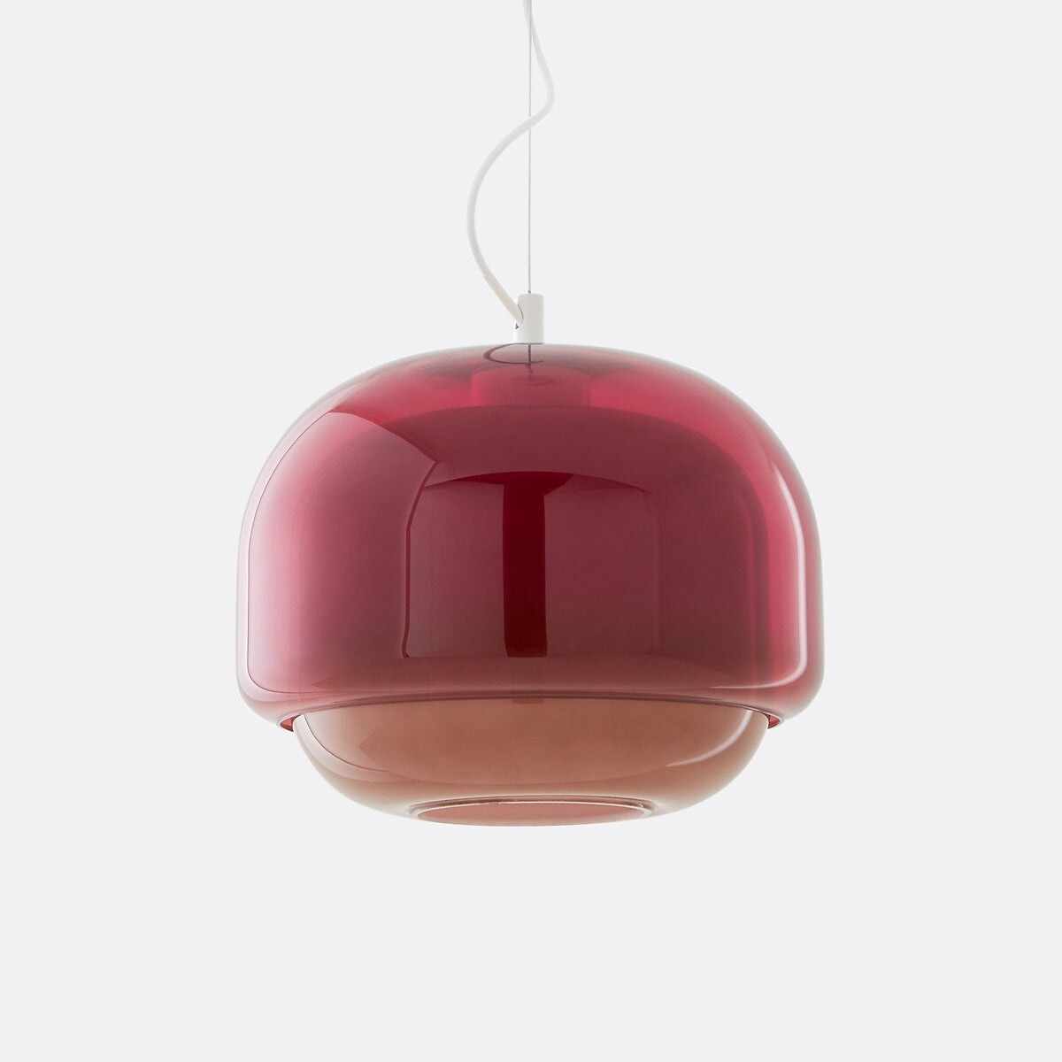 Vexlynn Scandinavian Round Dual-Layer Tinted Glass Pendant Light
