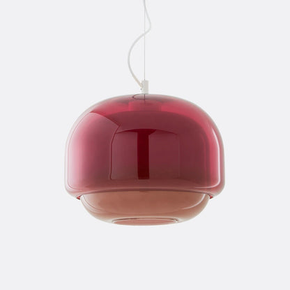 Vexlynn Scandinavian Round Dual-Layer Tinted Glass Pendant Light