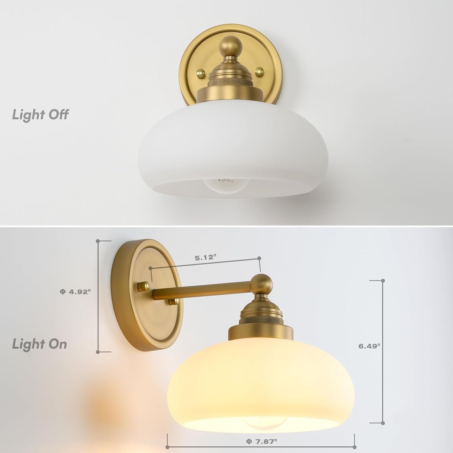 Alberta Bauhaus Milk White Glass Wall Sconce