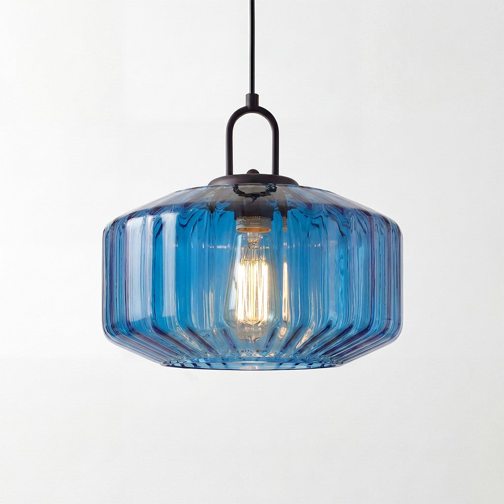 Ivan Vintage Handmade Striped Glass Pendant Light