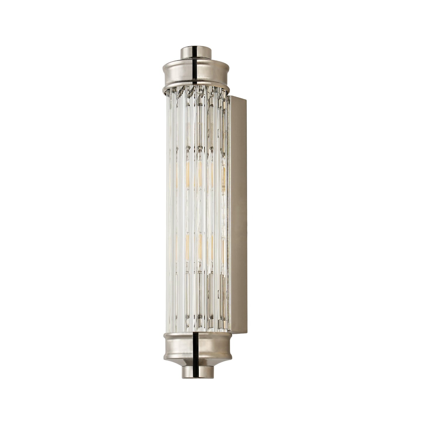 Raelin Retro Cylindrical Ribbed Glass Sconce