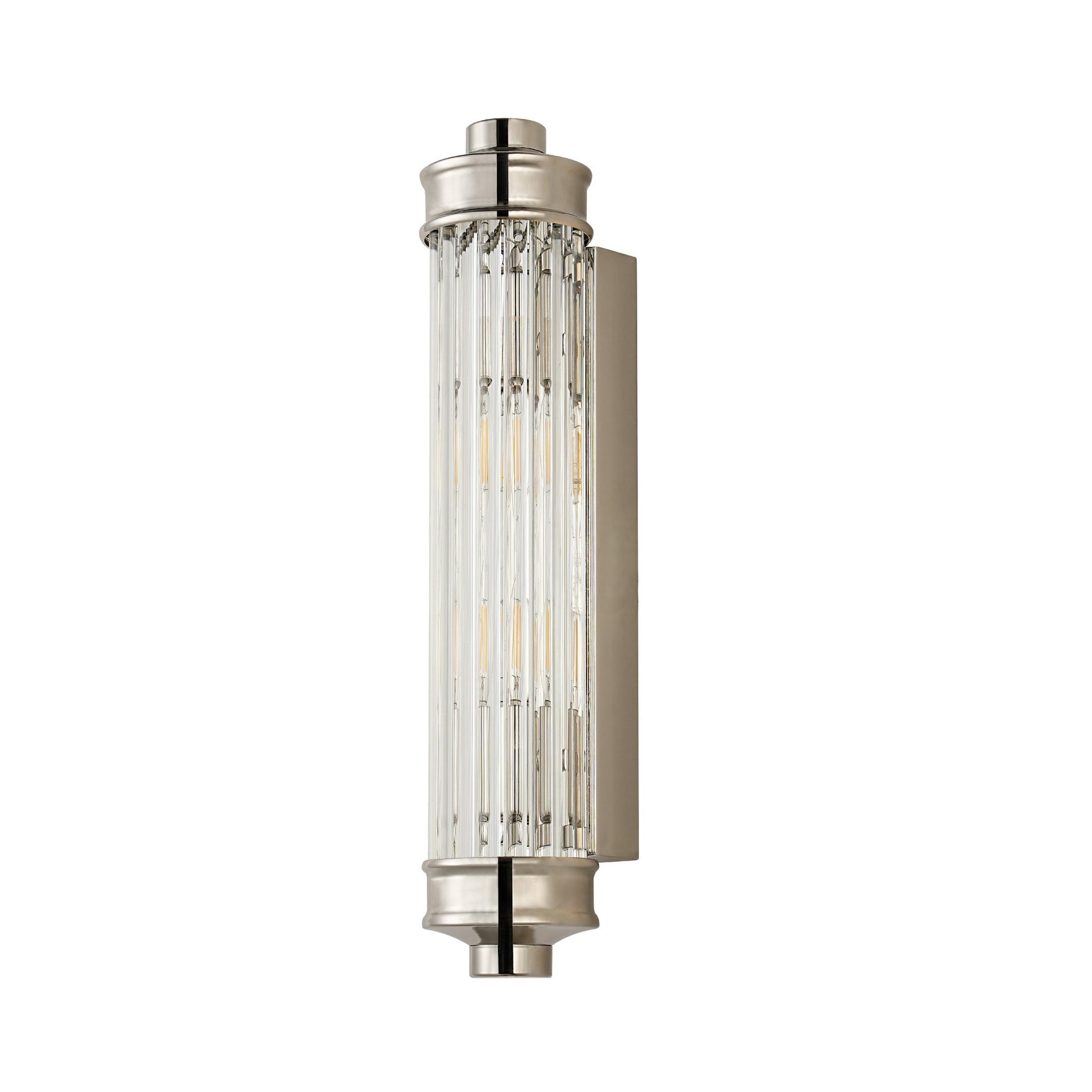 Raelin Retro Cylindrical Ribbed Glass Sconce