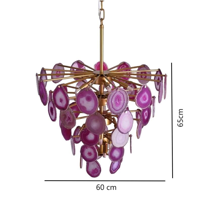 Gideon Slice Agate Tower Chandelier