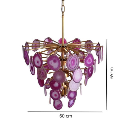 Gideon Slice Agate Tower Chandelier