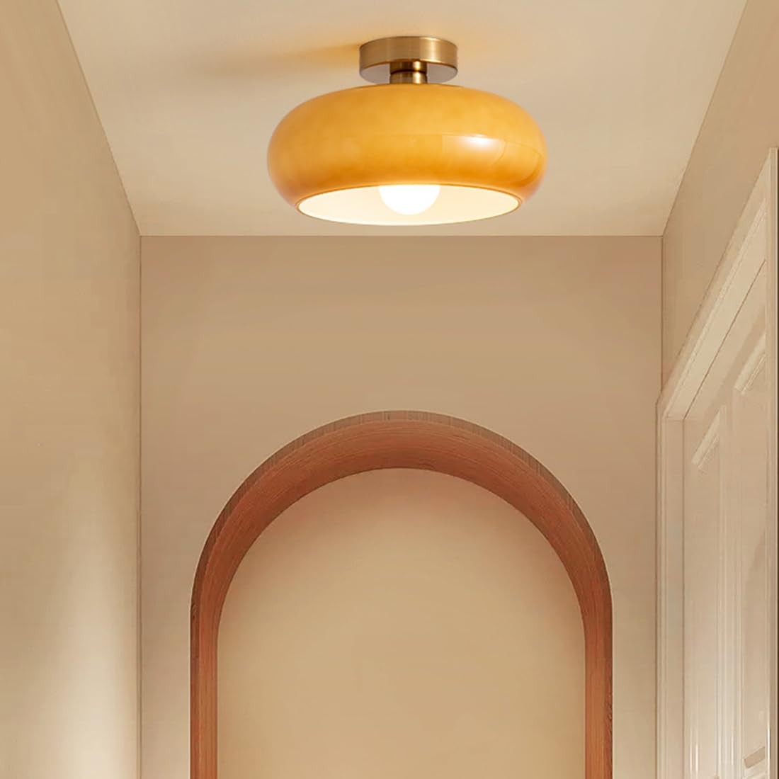 Oziro Vintage Donut Round Glass Ceiling Lights