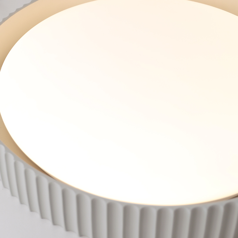 Arnold ‎Minimalist Round Led Fluted Concrete Ceiling Light