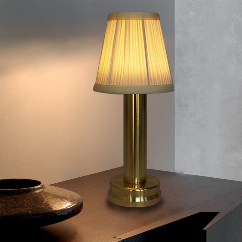 Mariana Cordless Battery Operated Pleated Shade Table Lamp