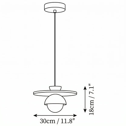 Dagan Wabi-Sabi Travertine Wood Globe Pendant Lamp
