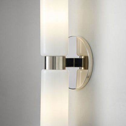 Sinclair Minimalist Glass Double Short Wall Light