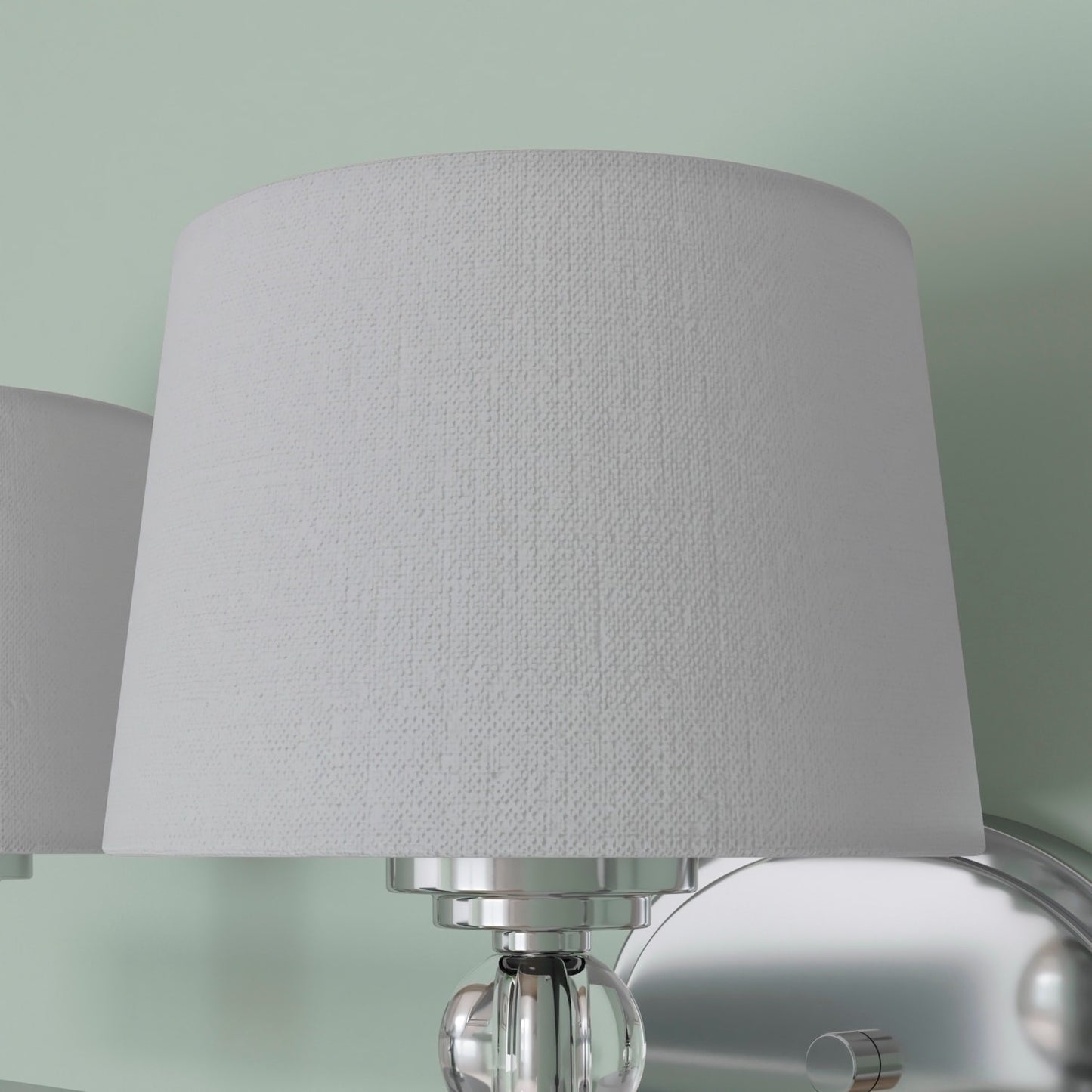 Remi Rustic 3-Light White Fabric Sconce