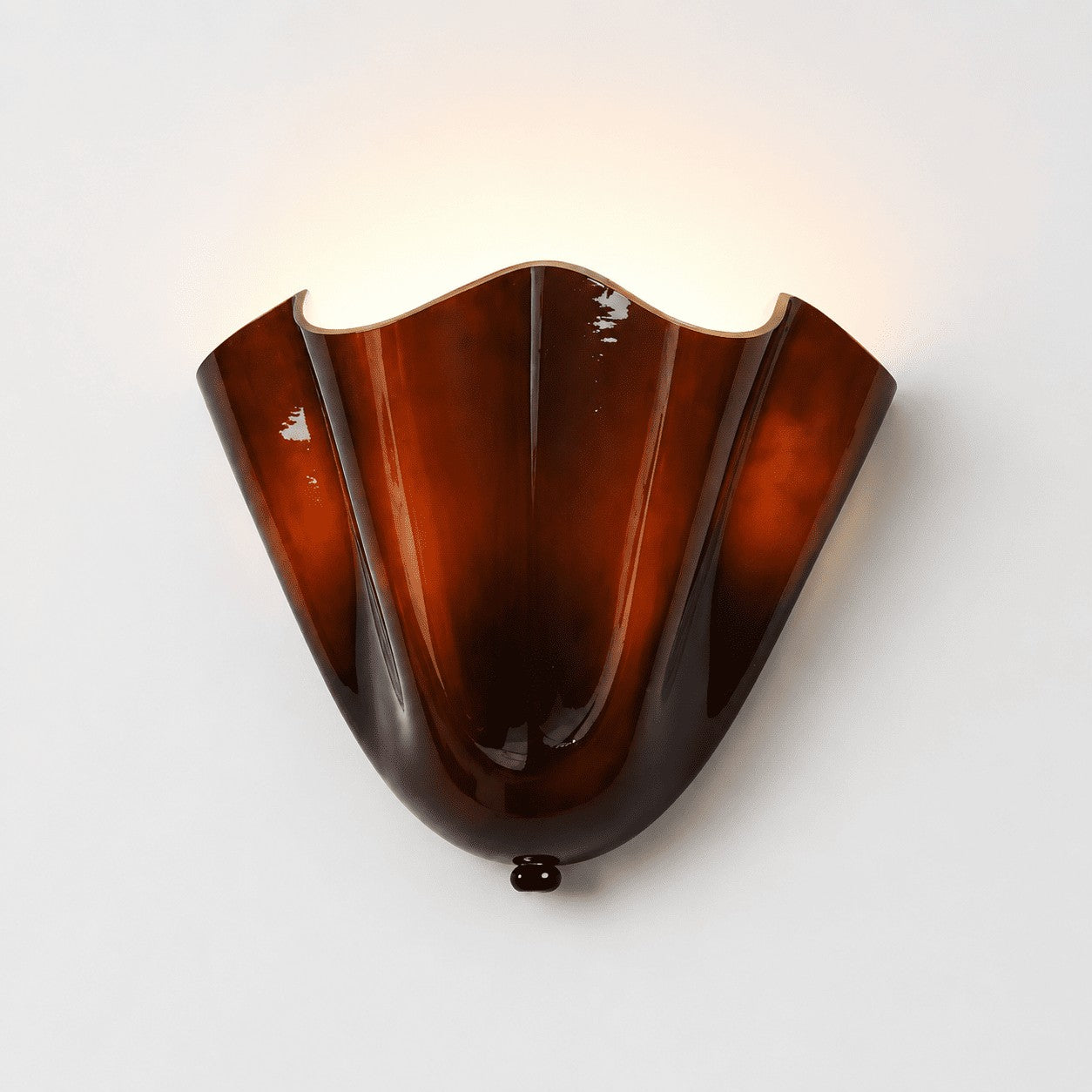 Kyrintha Mid-Century Skirt Shell Glass Fazzo Petalia Wall Sconce
