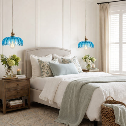 Jacinta Green Scalloped Pendant Light