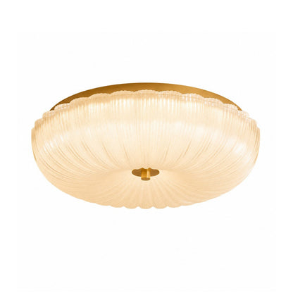 Caladri French Round Ripple LED Glass Ceiling Light