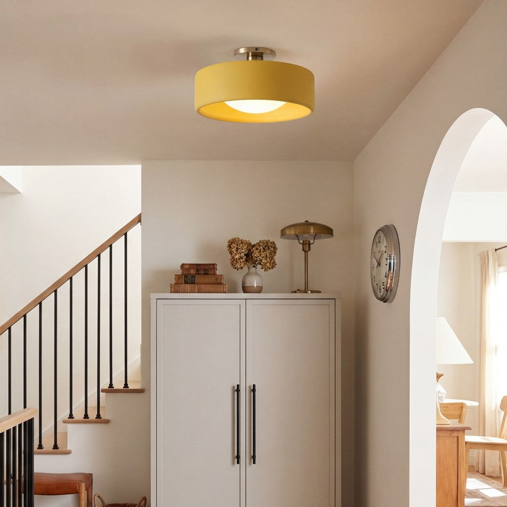 Aura Modern Porcelain Flush Mount Ceiling Light