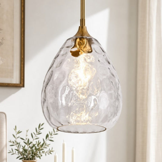 Goad Modern Teardrop Ripple Glass Pendant Light