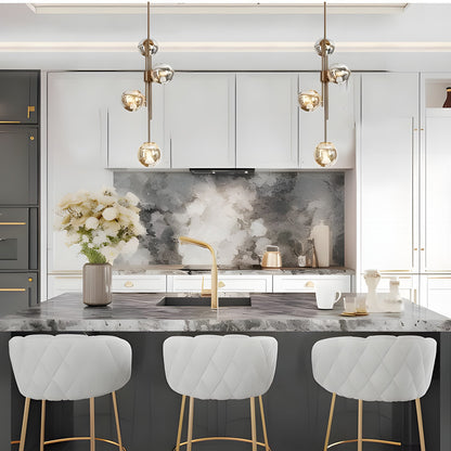 Beaufort Modern Gold 4-Light Orb Mercury Glass Chandelier