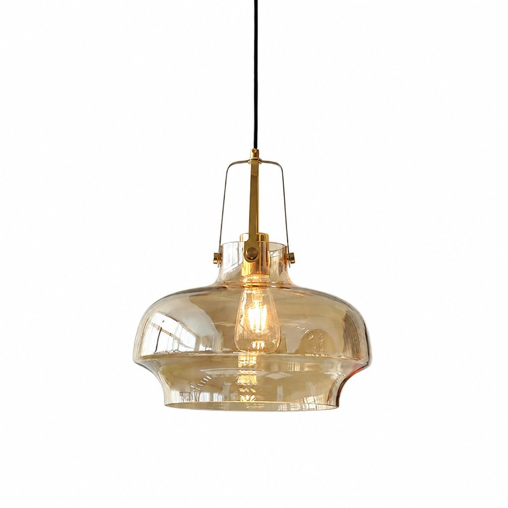 Mynorix Transparent Bowl Shaped Glass Pendant Light