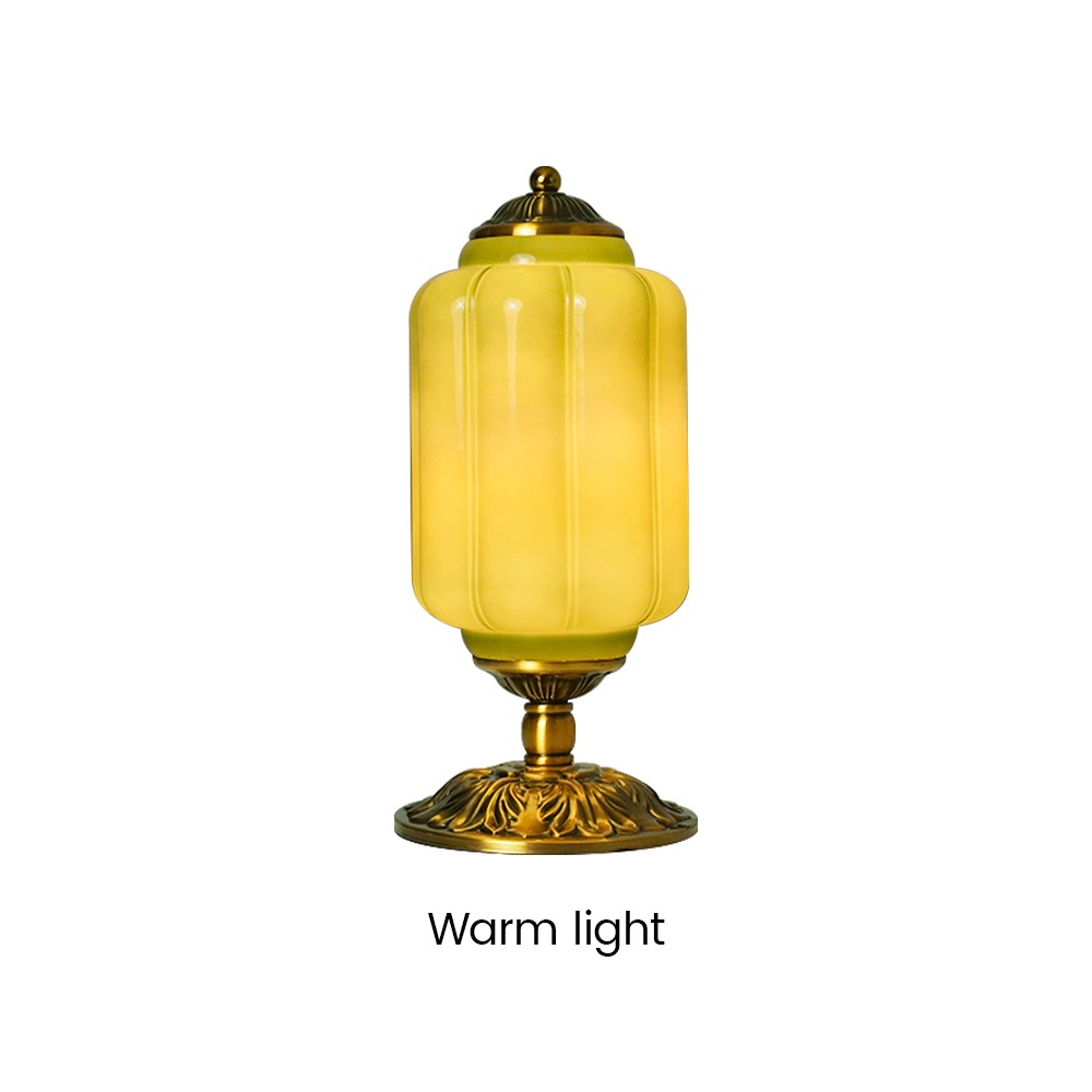 Nexos French Retro Cream Glass Textured Eloise Table Lamp