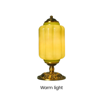 Nexos French Retro Cream Glass Textured Eloise Table Lamp
