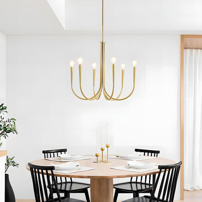 Luren Light Luxury Candle Iron Branch Chandelier