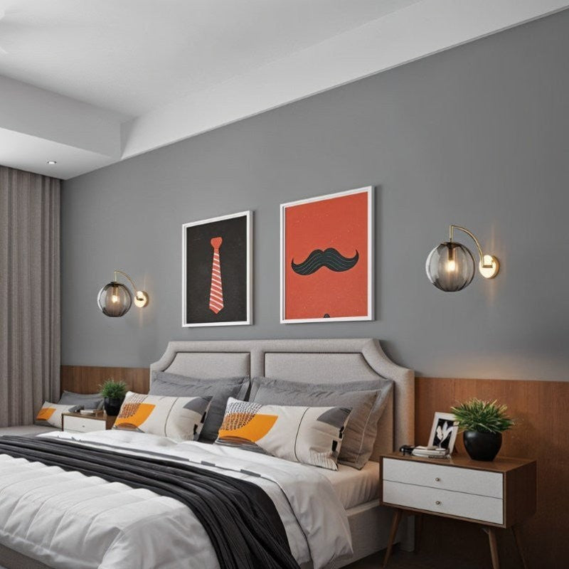Soluna Modern Ball Glass Wall Sconce