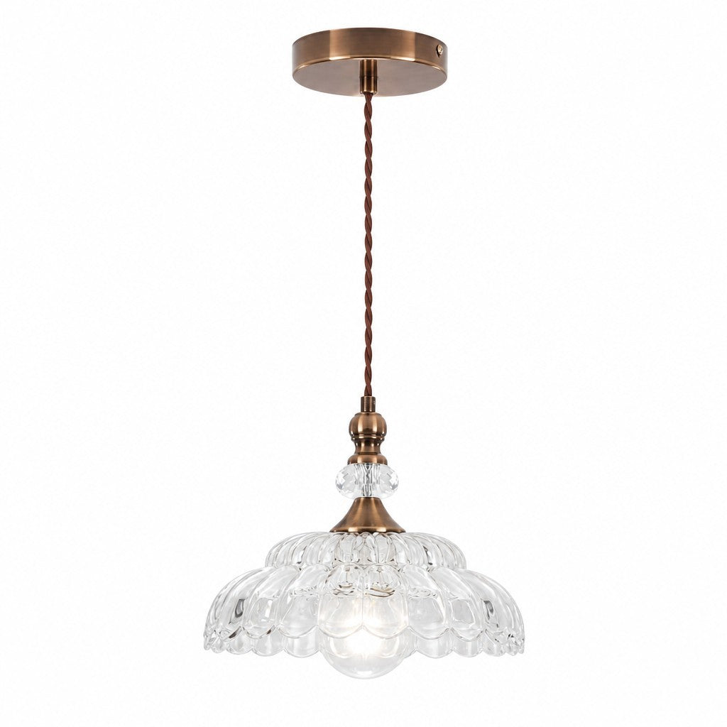 Vilkas Vintage Flower Shaped Glass Pendant Light